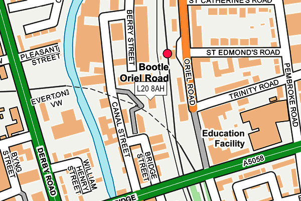 L20 8AH map - OS OpenMap – Local (Ordnance Survey)