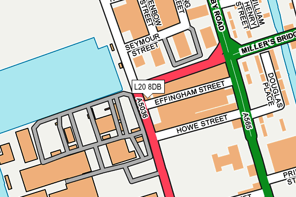 L20 8DB map - OS OpenMap – Local (Ordnance Survey)