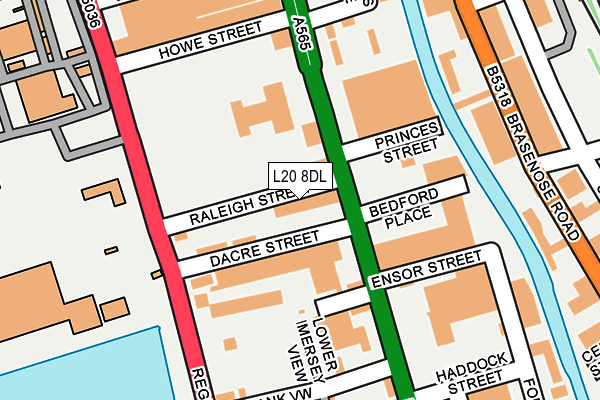 L20 8DL map - OS OpenMap – Local (Ordnance Survey)