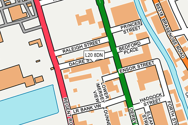 L20 8DN map - OS OpenMap – Local (Ordnance Survey)