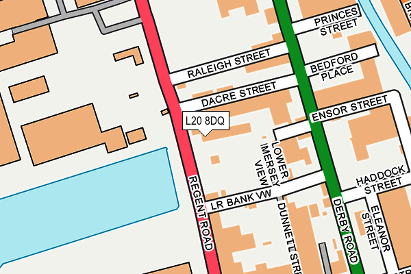 L20 8DQ map - OS OpenMap – Local (Ordnance Survey)