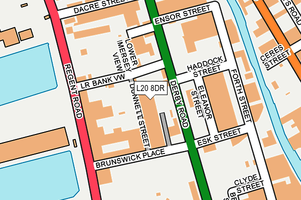 L20 8DR map - OS OpenMap – Local (Ordnance Survey)