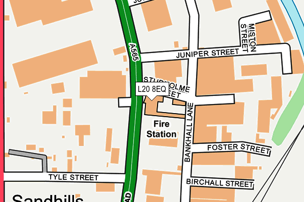 L20 8EQ map - OS OpenMap – Local (Ordnance Survey)