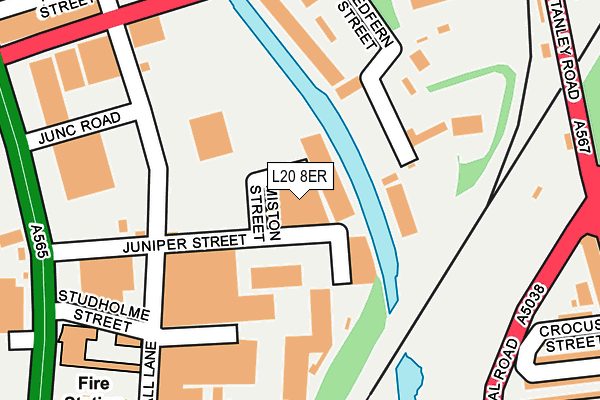 L20 8ER map - OS OpenMap – Local (Ordnance Survey)