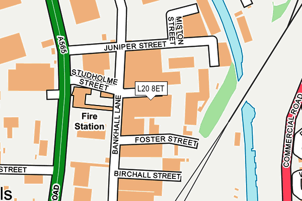 L20 8ET map - OS OpenMap – Local (Ordnance Survey)