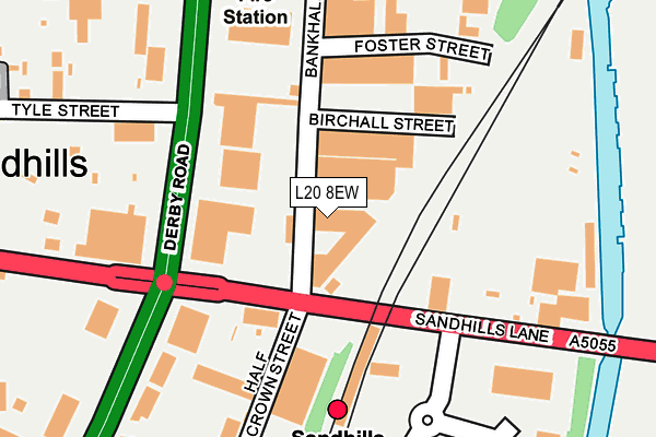 L20 8EW map - OS OpenMap – Local (Ordnance Survey)