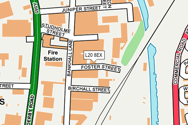 L20 8EX map - OS OpenMap – Local (Ordnance Survey)