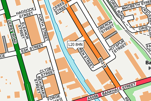 L20 8HN map - OS OpenMap – Local (Ordnance Survey)