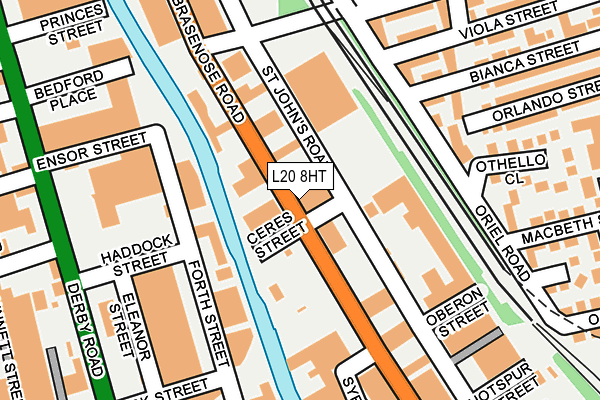 L20 8HT map - OS OpenMap – Local (Ordnance Survey)