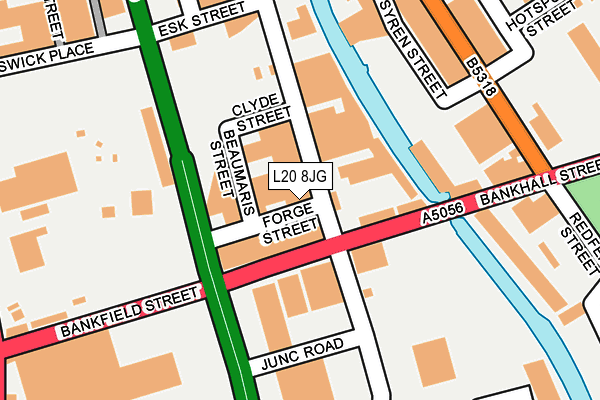 L20 8JG map - OS OpenMap – Local (Ordnance Survey)