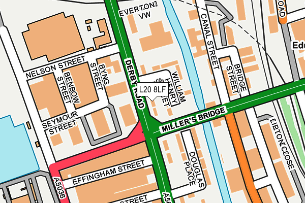 L20 8LF map - OS OpenMap – Local (Ordnance Survey)