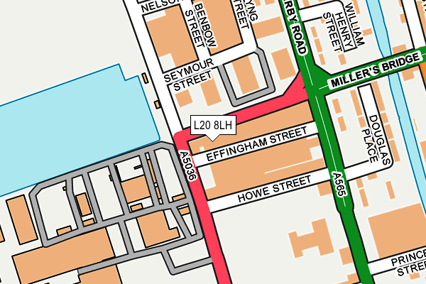 L20 8LH map - OS OpenMap – Local (Ordnance Survey)