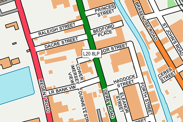 L20 8LP map - OS OpenMap – Local (Ordnance Survey)