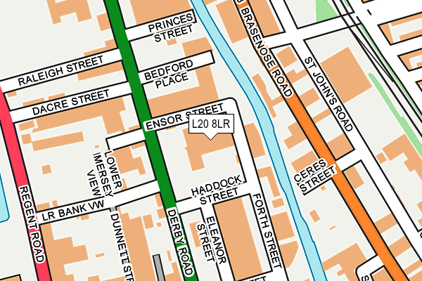 L20 8LR map - OS OpenMap – Local (Ordnance Survey)