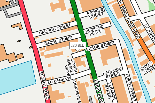 L20 8LU map - OS OpenMap – Local (Ordnance Survey)
