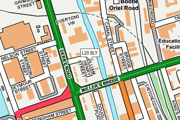 L20 8LY map - OS OpenMap – Local (Ordnance Survey)