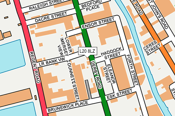 L20 8LZ map - OS OpenMap – Local (Ordnance Survey)