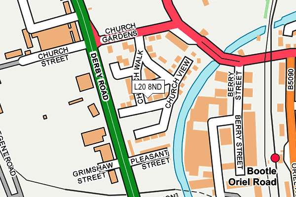 L20 8ND map - OS OpenMap – Local (Ordnance Survey)