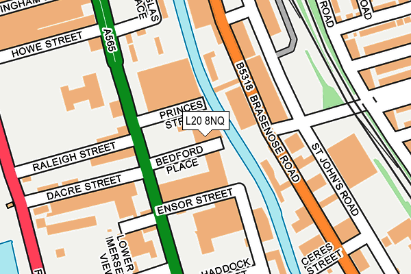 L20 8NQ map - OS OpenMap – Local (Ordnance Survey)