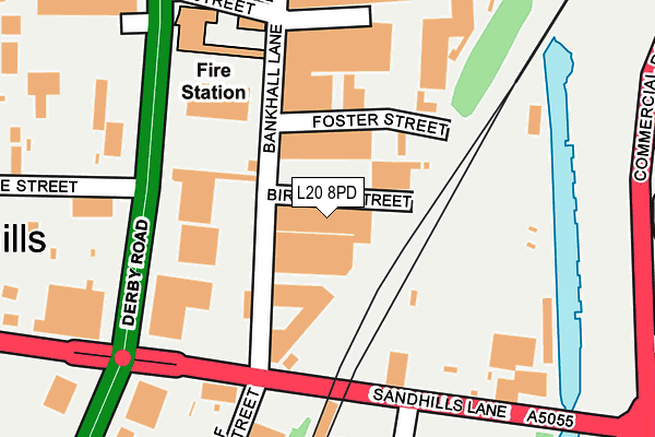 L20 8PD map - OS OpenMap – Local (Ordnance Survey)