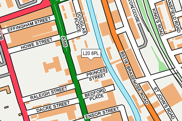 L20 8PL map - OS OpenMap – Local (Ordnance Survey)