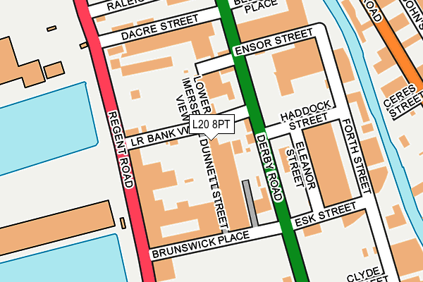 L20 8PT map - OS OpenMap – Local (Ordnance Survey)