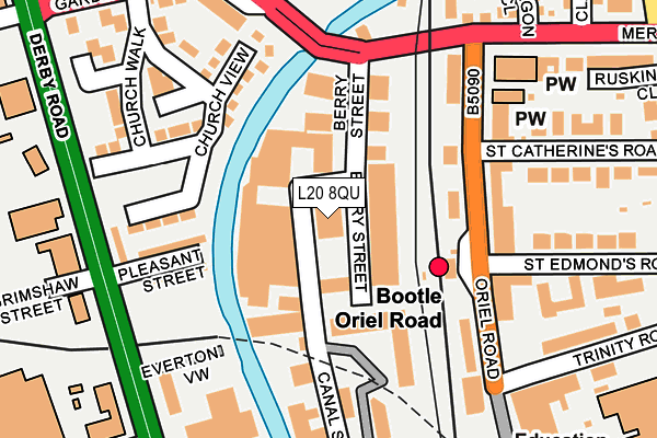 L20 8QU map - OS OpenMap – Local (Ordnance Survey)