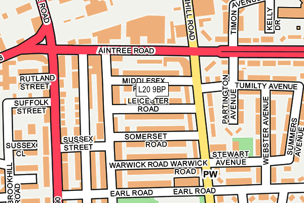 L20 9BP map - OS OpenMap – Local (Ordnance Survey)