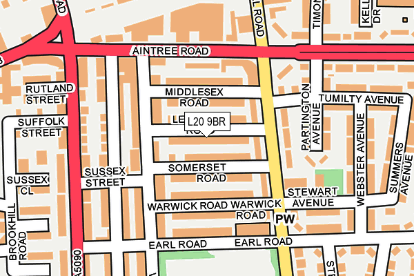 L20 9BR map - OS OpenMap – Local (Ordnance Survey)