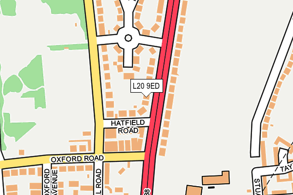 L20 9ED map - OS OpenMap – Local (Ordnance Survey)