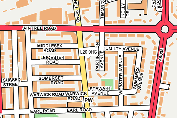 L20 9HG map - OS OpenMap – Local (Ordnance Survey)