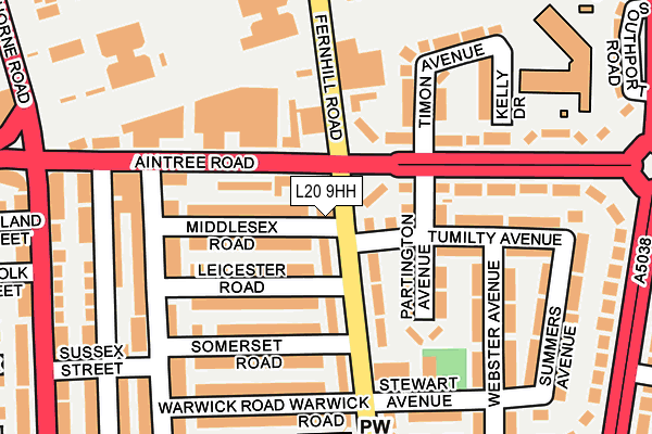 L20 9HH map - OS OpenMap – Local (Ordnance Survey)