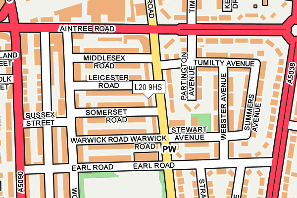 L20 9HS map - OS OpenMap – Local (Ordnance Survey)