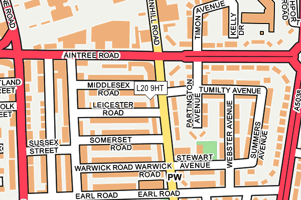 L20 9HT map - OS OpenMap – Local (Ordnance Survey)