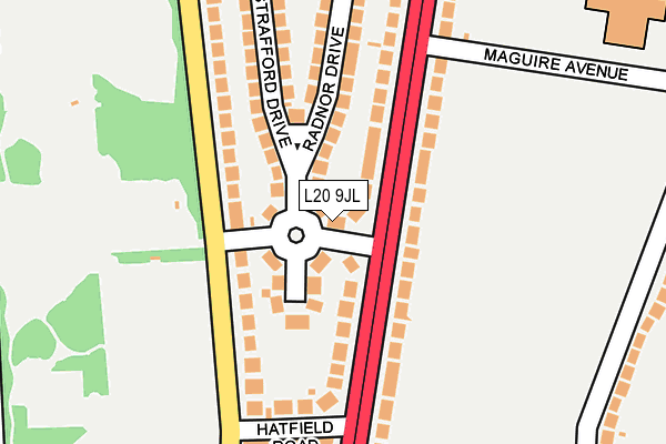 L20 9JL map - OS OpenMap – Local (Ordnance Survey)