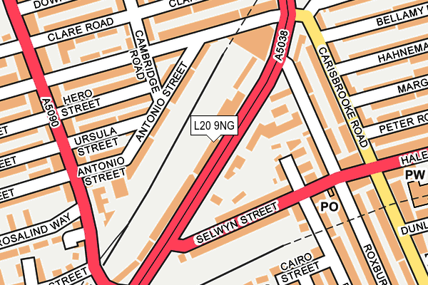 L20 9NG map - OS OpenMap – Local (Ordnance Survey)