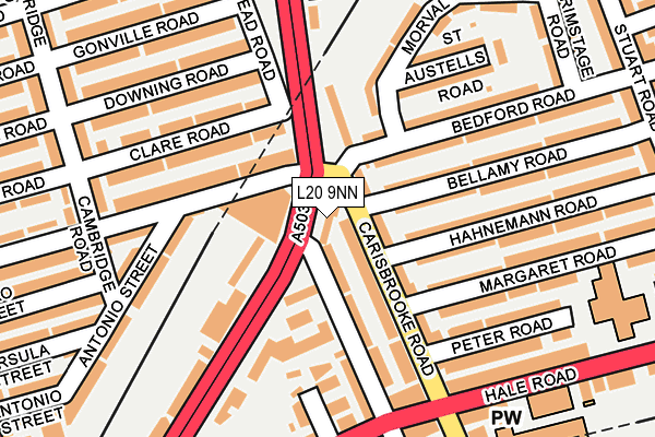 L20 9NN map - OS OpenMap – Local (Ordnance Survey)