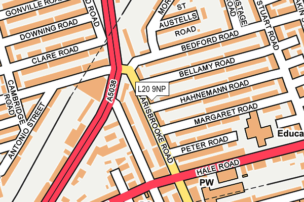L20 9NP map - OS OpenMap – Local (Ordnance Survey)