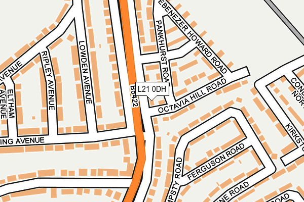 L21 0DH map - OS OpenMap – Local (Ordnance Survey)