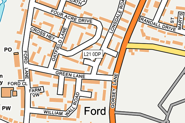 L21 0DP map - OS OpenMap – Local (Ordnance Survey)