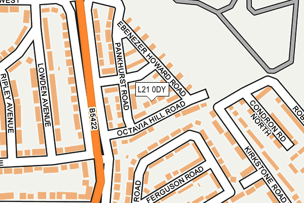 L21 0DY map - OS OpenMap – Local (Ordnance Survey)