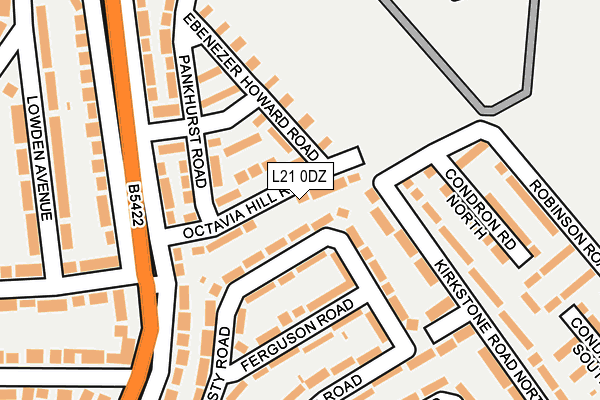 L21 0DZ map - OS OpenMap – Local (Ordnance Survey)