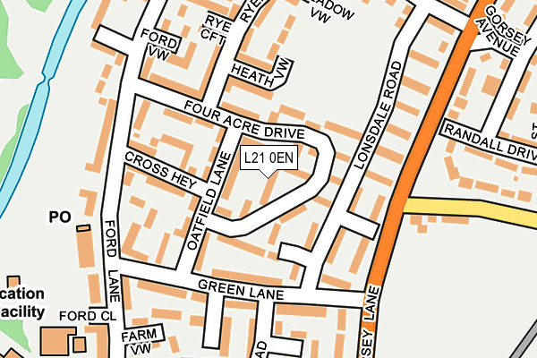 L21 0EN map - OS OpenMap – Local (Ordnance Survey)