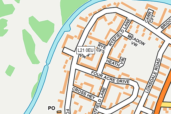 L21 0EU map - OS OpenMap – Local (Ordnance Survey)
