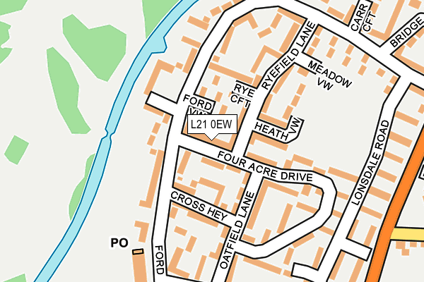 L21 0EW map - OS OpenMap – Local (Ordnance Survey)