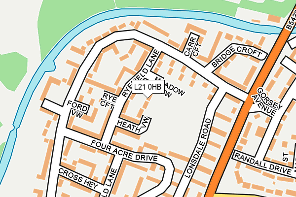 L21 0HB map - OS OpenMap – Local (Ordnance Survey)
