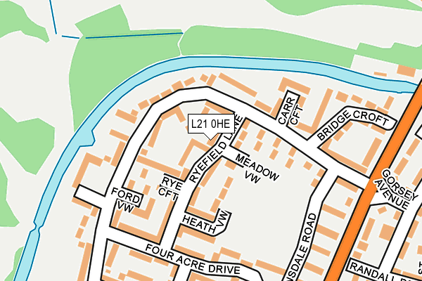 L21 0HE map - OS OpenMap – Local (Ordnance Survey)