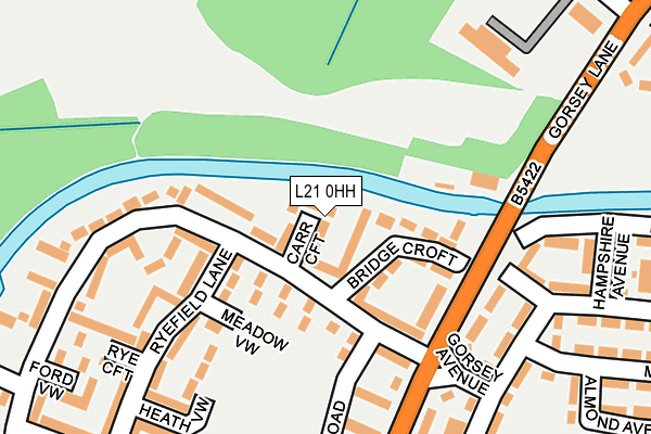 L21 0HH map - OS OpenMap – Local (Ordnance Survey)