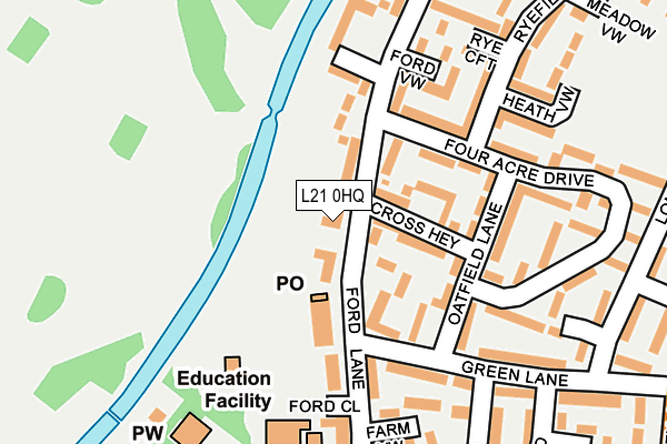 L21 0HQ map - OS OpenMap – Local (Ordnance Survey)