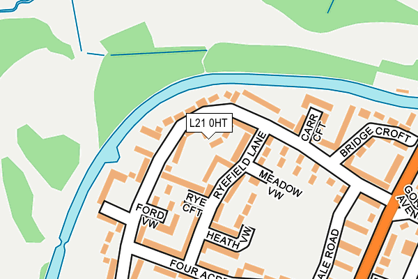 L21 0HT map - OS OpenMap – Local (Ordnance Survey)